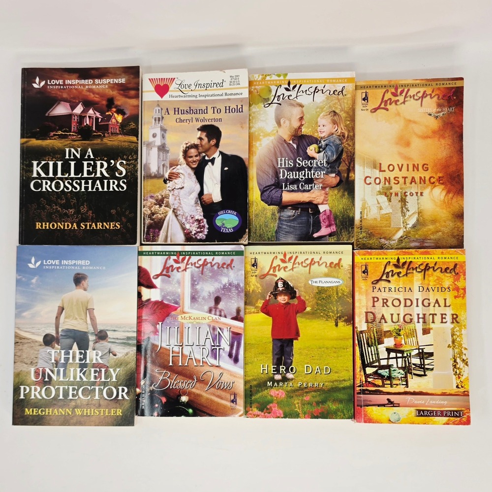 Love Inspired Romance Books Lot of 8 Paperbacks Christian Fiction Good Condition